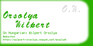 orsolya wilpert business card